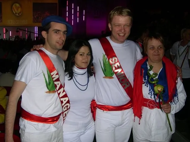 Rudy Langlet with his Senior Manager sash, in 2008